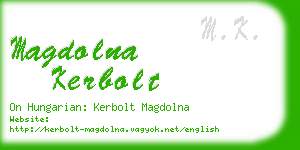 magdolna kerbolt business card